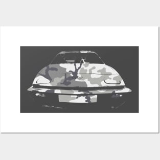 Triumph TR7 British classic car monoblock urban camo Posters and Art